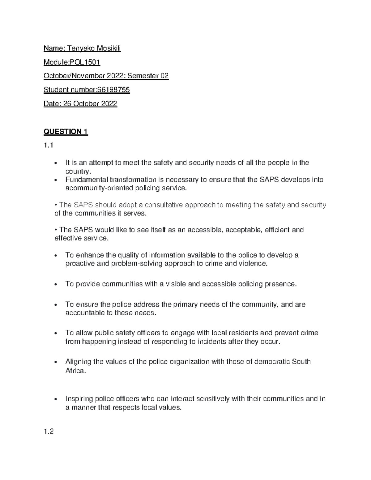 POL1501 - This assignment will help with crime prevention principle for ...