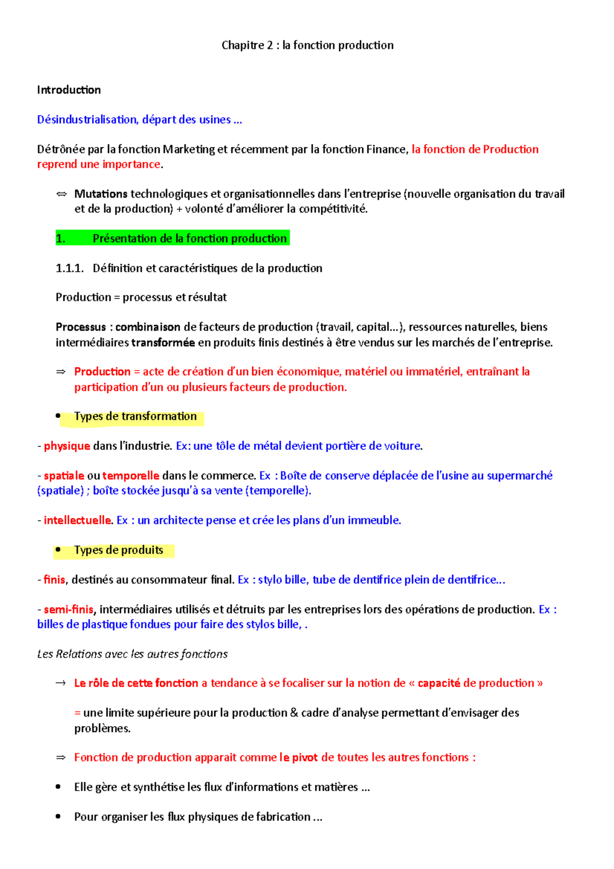 Chapitre 2 La Fonction De Production Chapitre 2 La Fo - Vrogue.co
