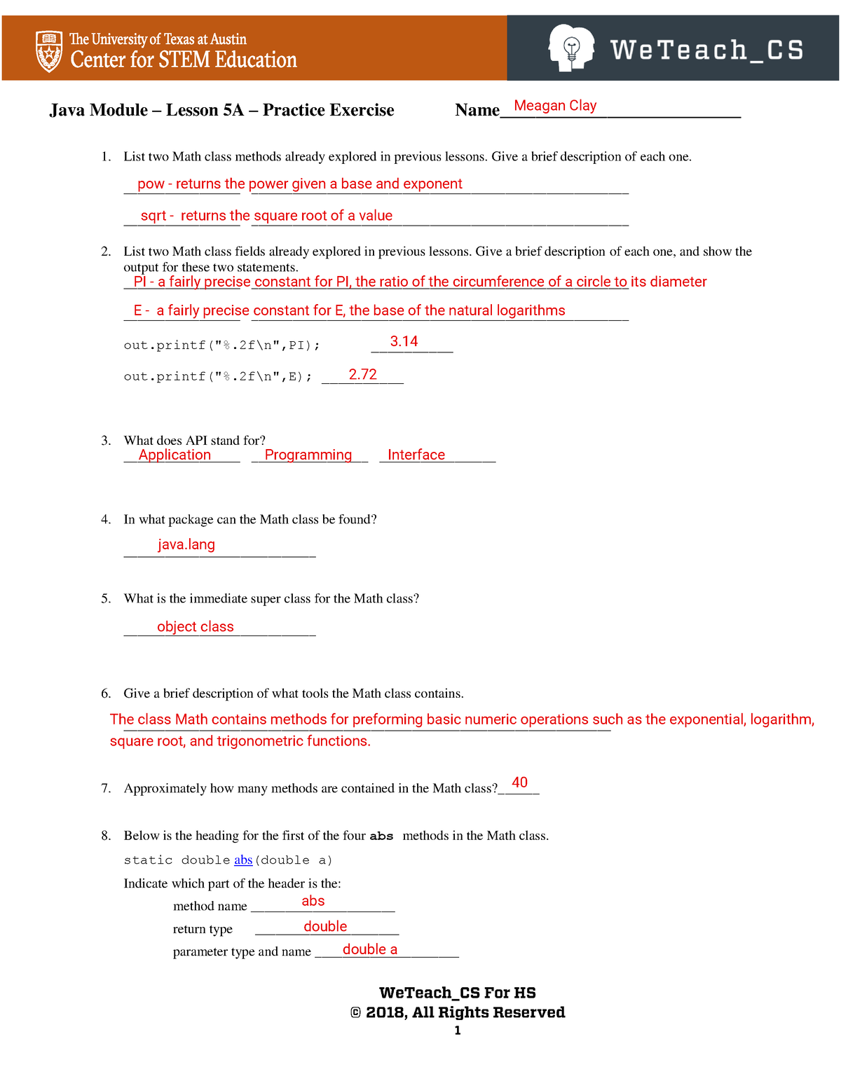 Kami Export - Java Lesson 5A Practice Exercise-1 - Java Module 