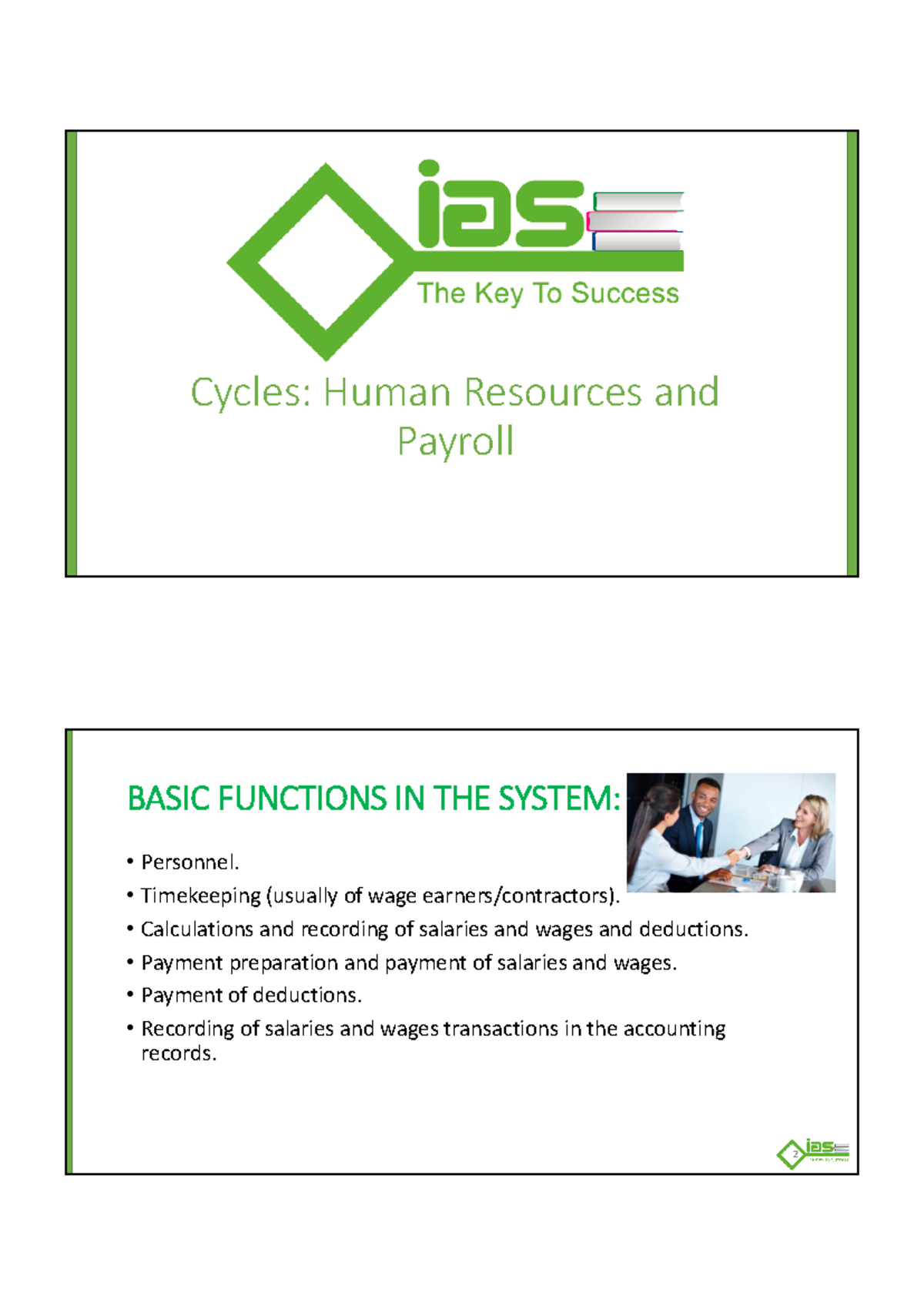 Human Resources and Payroll Cycles Slides unlocked - converted - Cycles ...