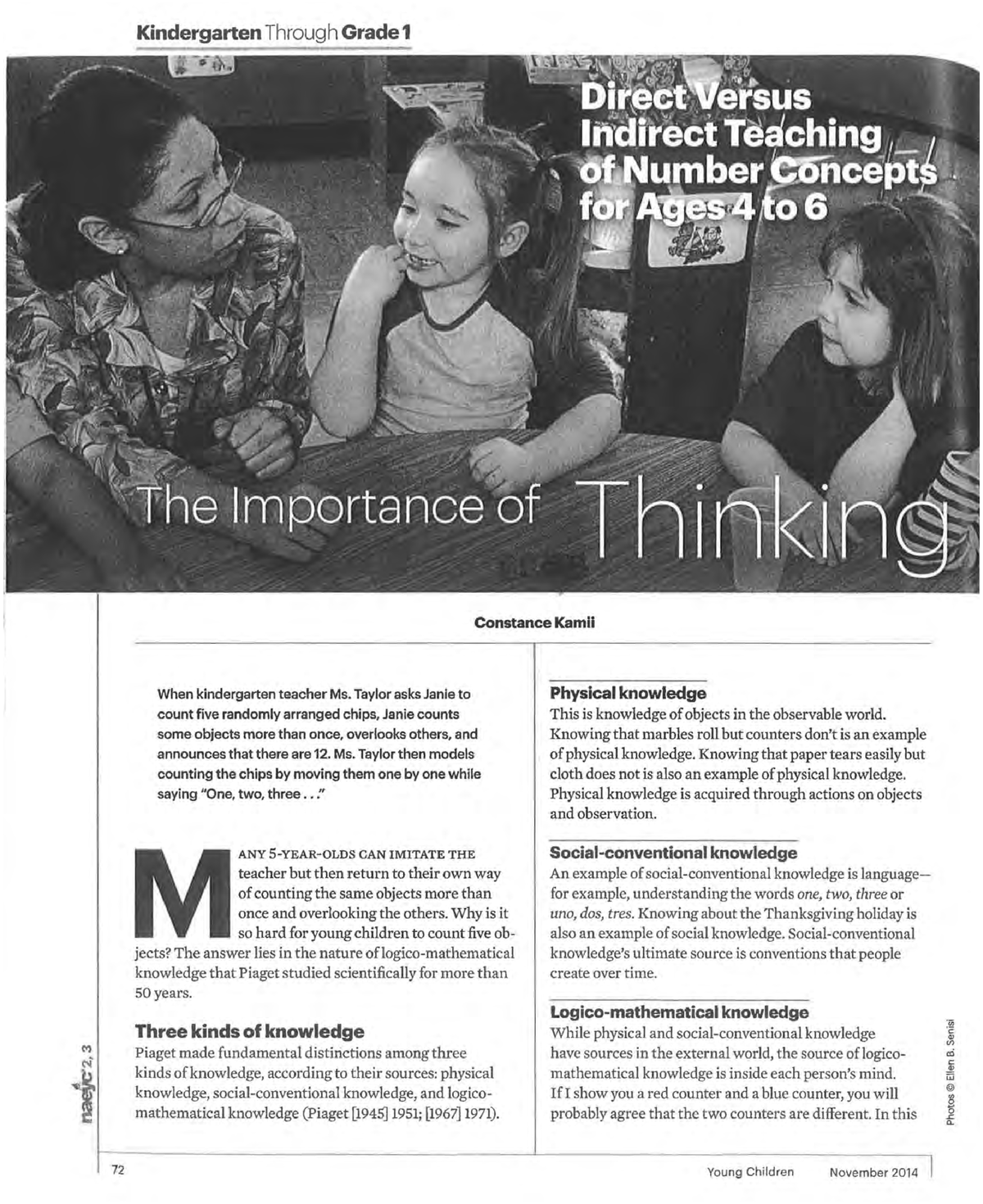 Unit 6 The Importance of Thinking 72 Kindergarten Through Grade