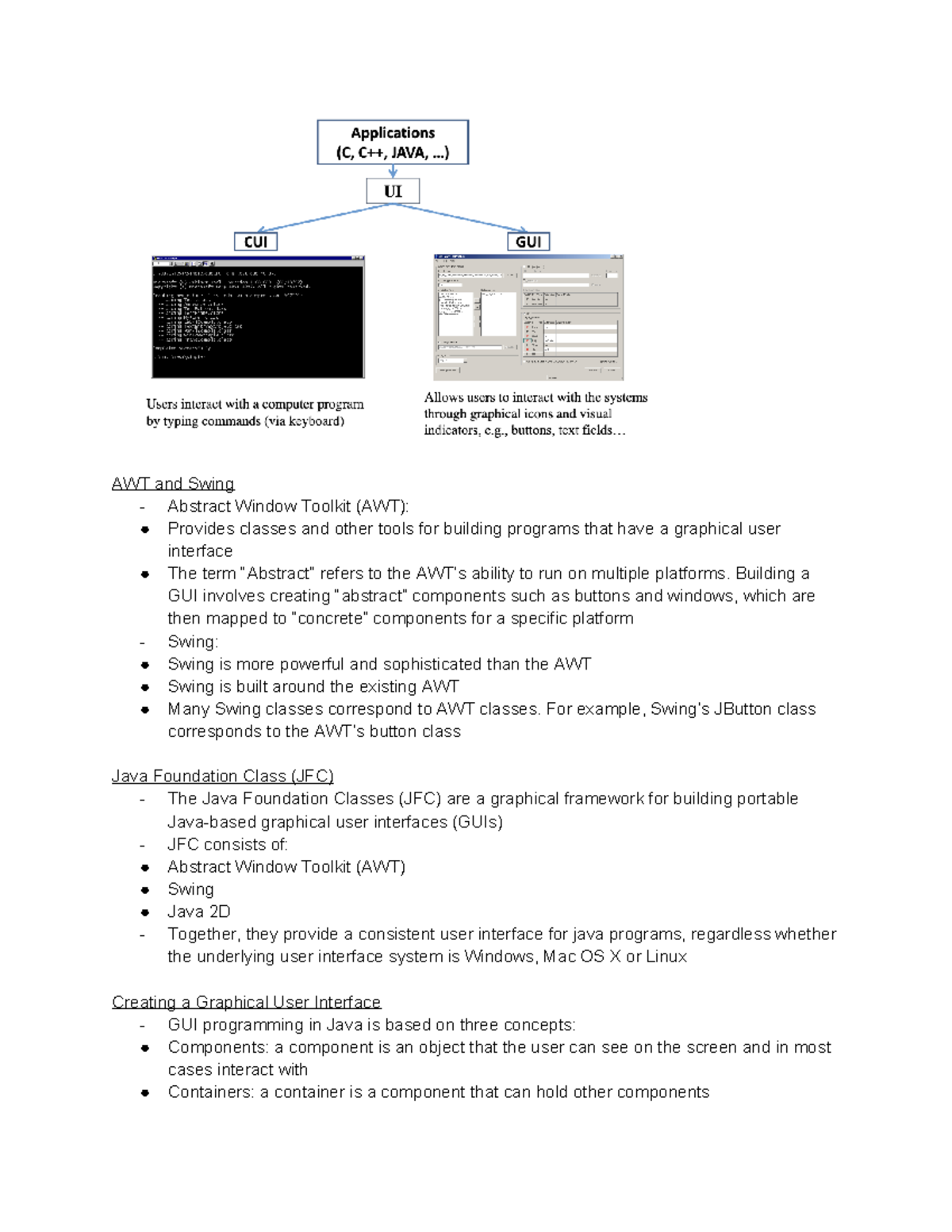 COMP603 - Week 6 - Graphical User Interface (GUI) - AWT and Swing ...