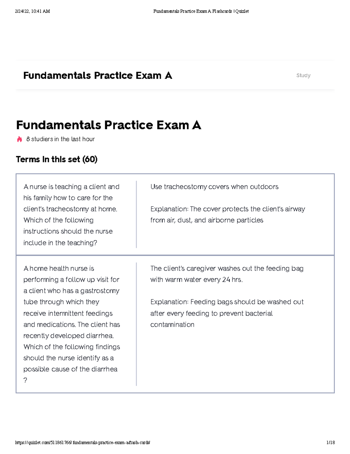 Fundamentals Practice Exam A Flashcards Quizlet - Upgrade Fundamentals ...