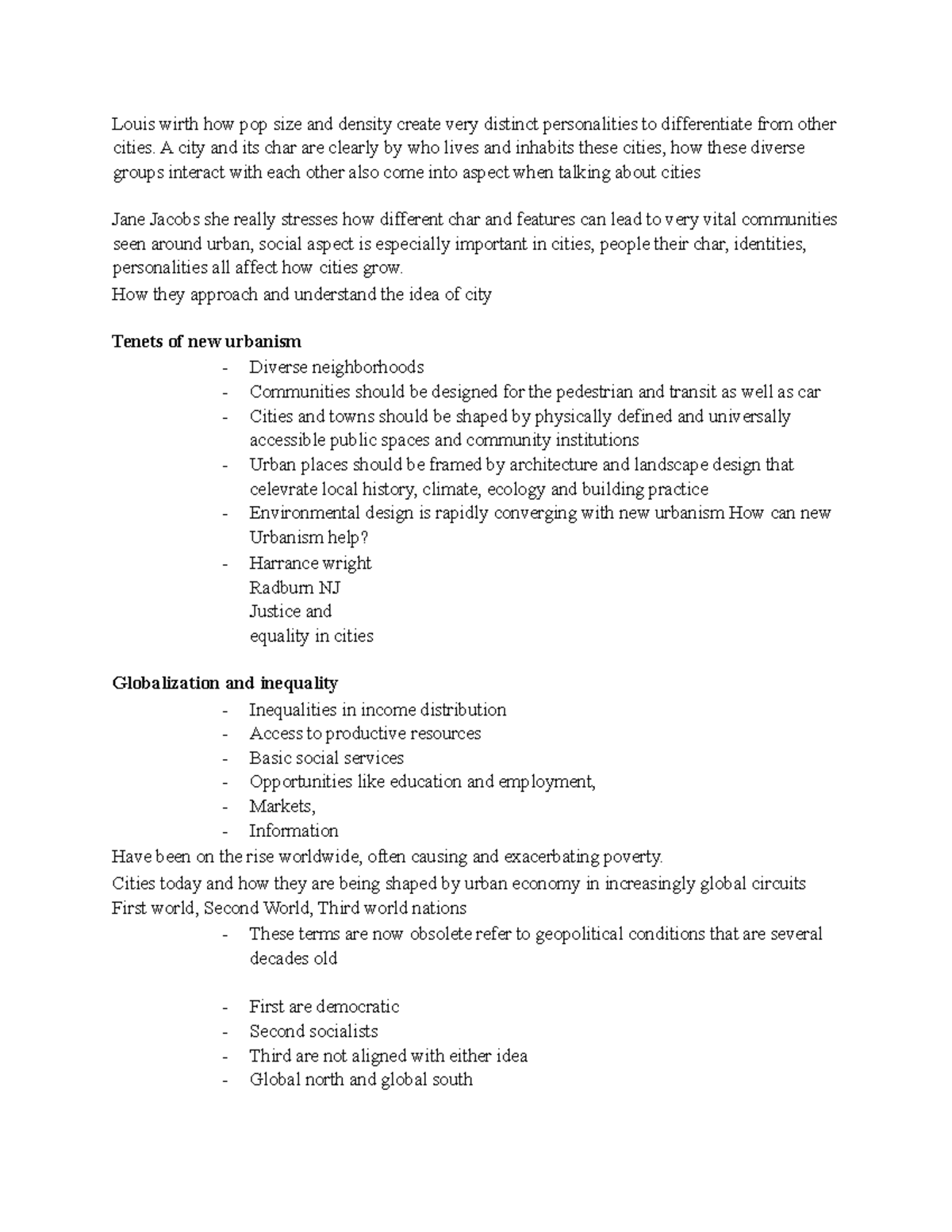 END Notes 3 - An introductory urban environments course. Studies how ...