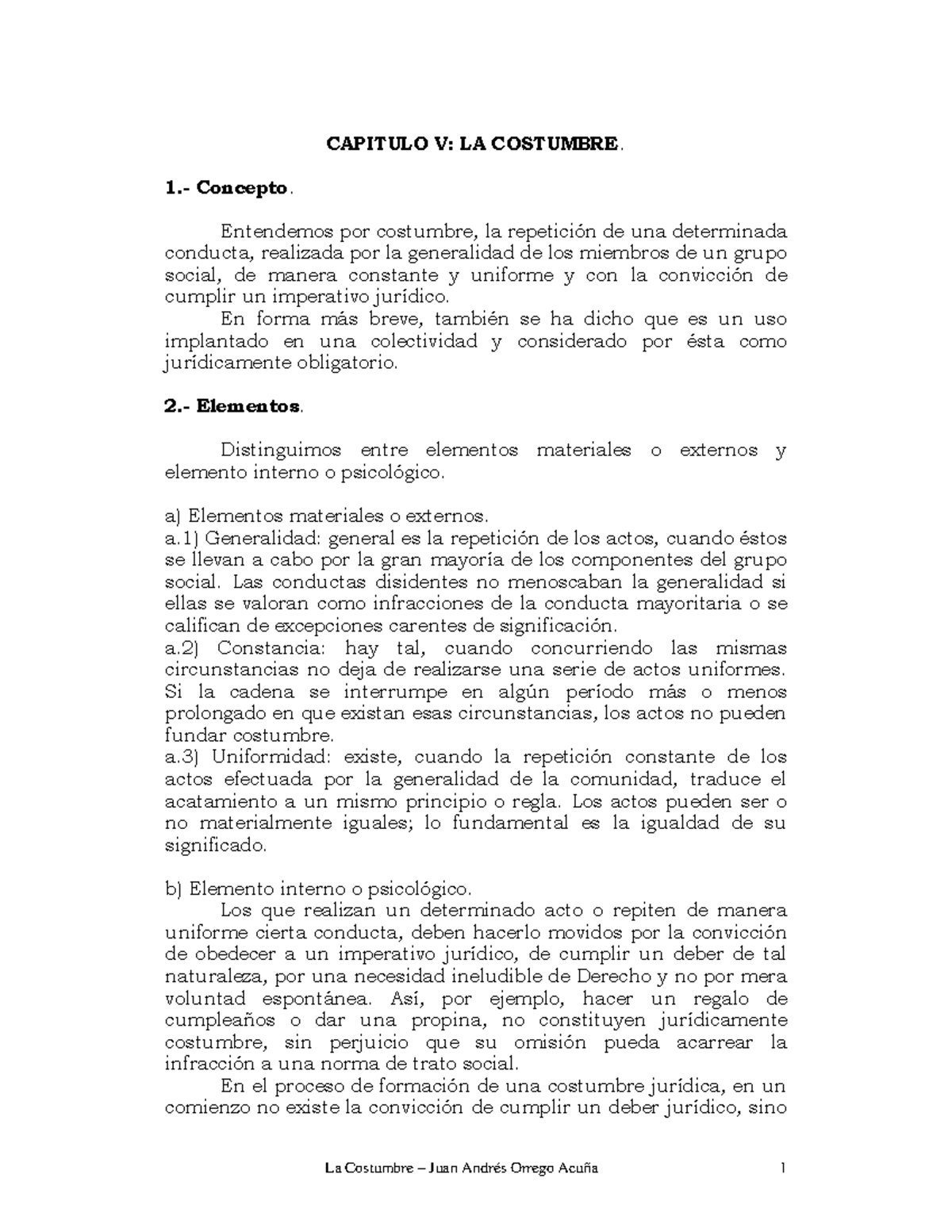 4-La+Costumbre - Juan Andres Orrego - CAPITULO V: LA COSTUMBRE. 1 ...