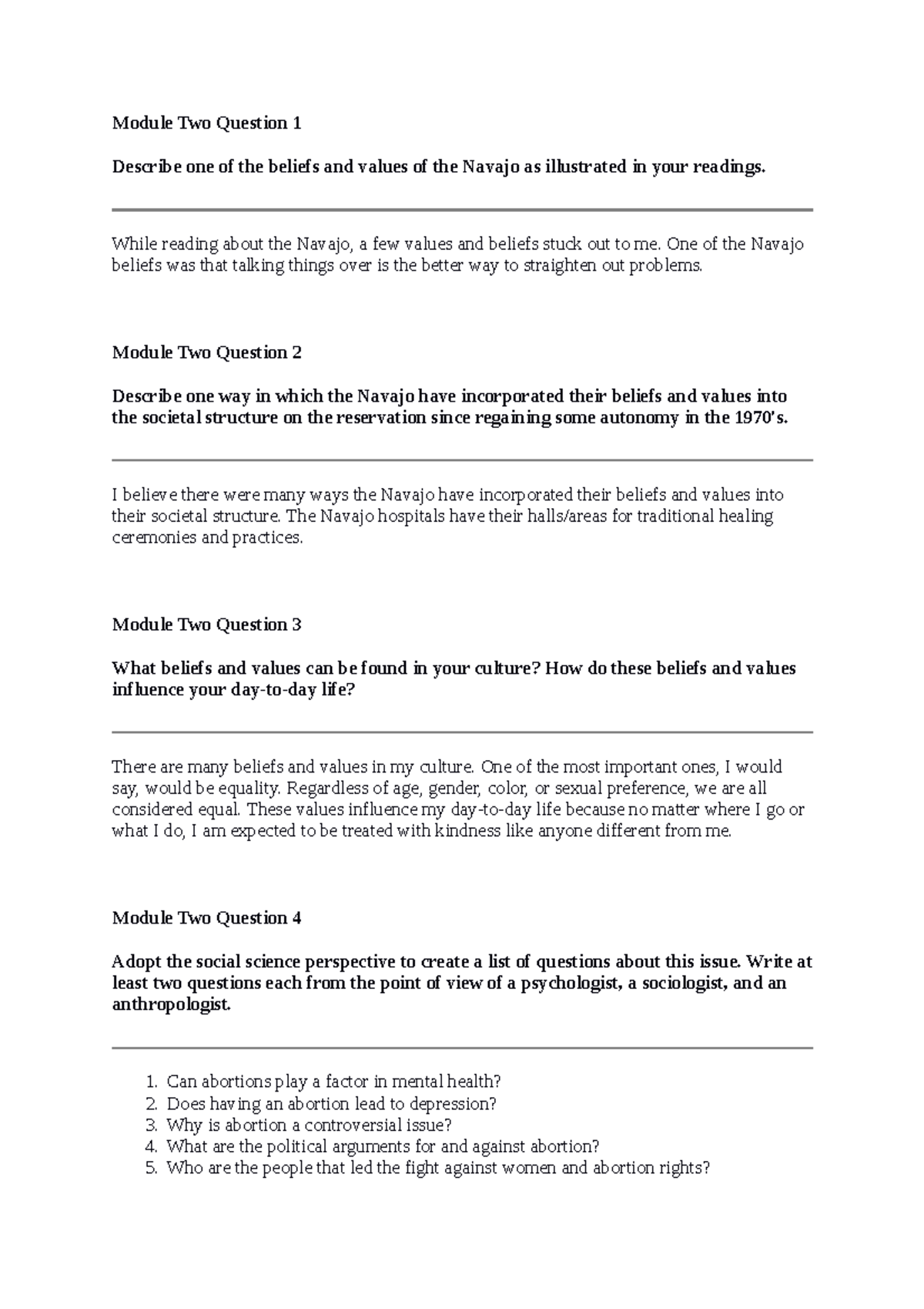 Thali Rodriguez SCS 200 Applied Social Sciences - Module Two Question 1 ...