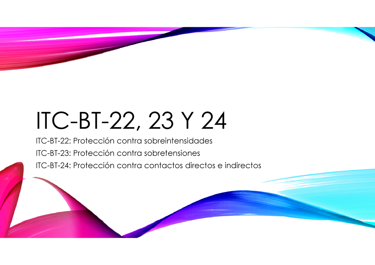 Itcbt 22-23-24 - explicacion itc-22-23-24 - ITC-BT-22, 23 Y 24 ITC-BT ...