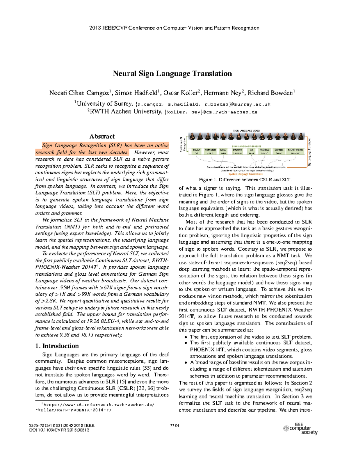 IEEE Neural Sign language Translation - Neural Sign Language ...