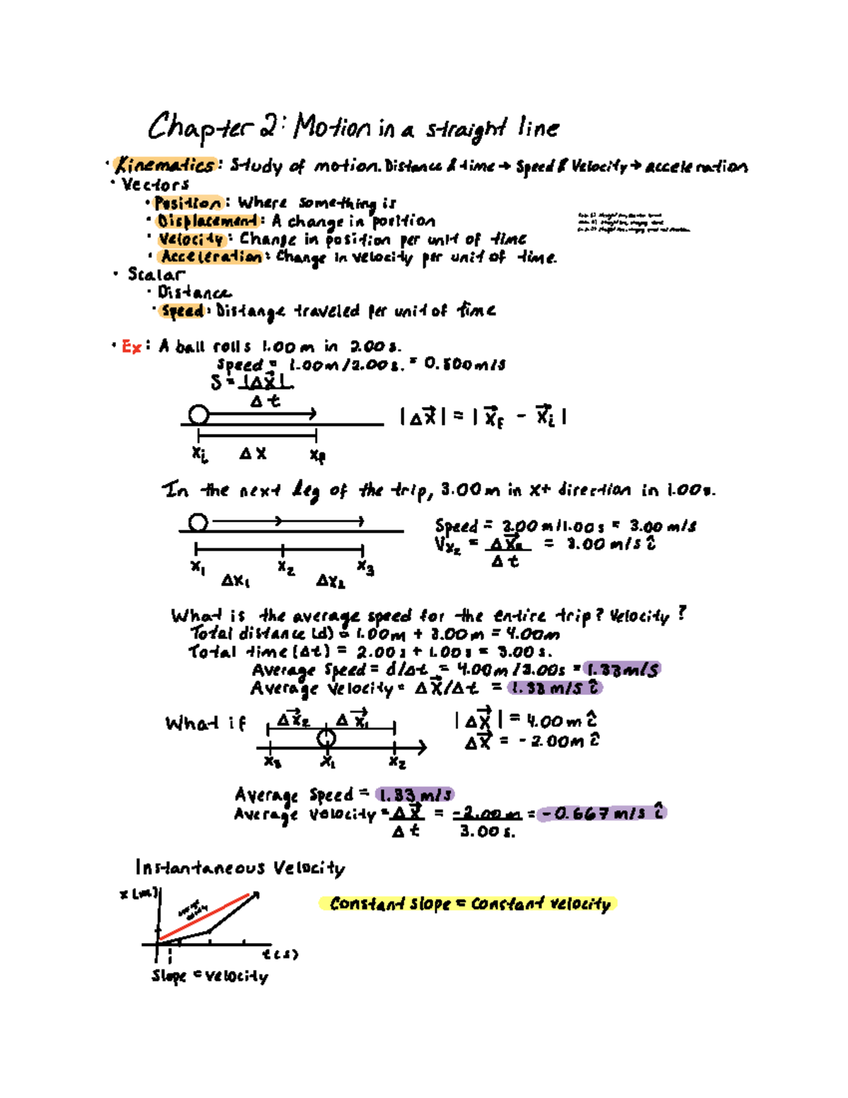 Chapter 2 Motion In A Straight Line - Chapter ####### 2 Motionin A ...