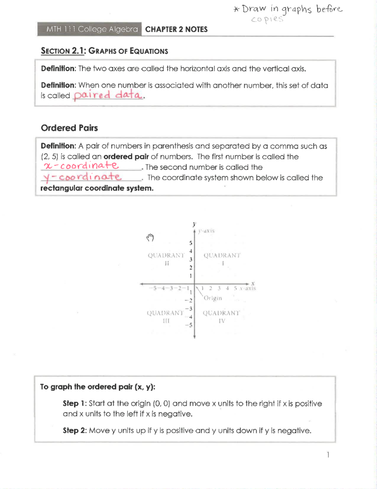 Chapter 2 Filled In Notes - MTH 111 - Studocu