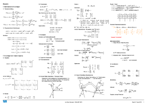 Cheatsheet rob 02 - Cheat Sheet 02/02 - Robotics - Studocu