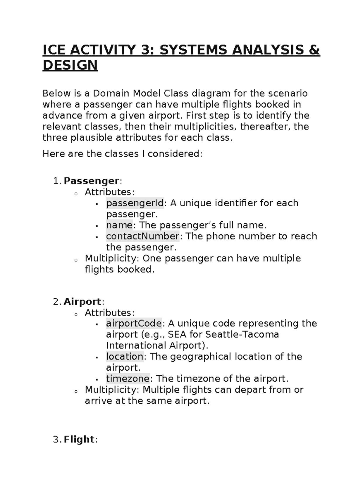 ICE 3 hsxshgysgs - ICE ACTIVITY 3: SYSTEMS ANALYSIS & DESIGN Below is a ...