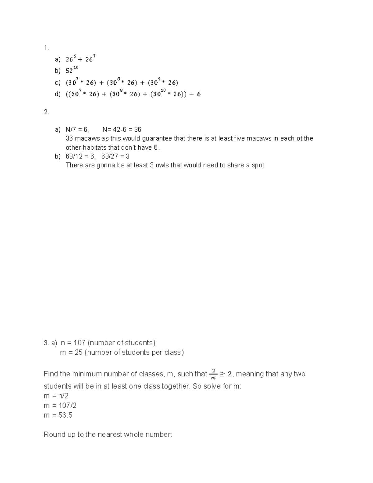 Cs 1800 Hw 4 Discrete Structures Assignment 4 Answers 1 A 266 Cs 1800 Hw 4 Discrete Structures Assignment 4 Answers 1 A 266