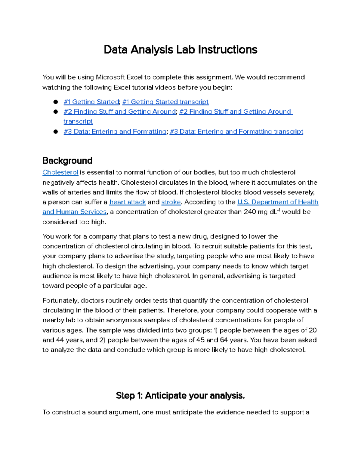 Data Analysis - Mission Memo (student version) - Data Analysis Lab ...