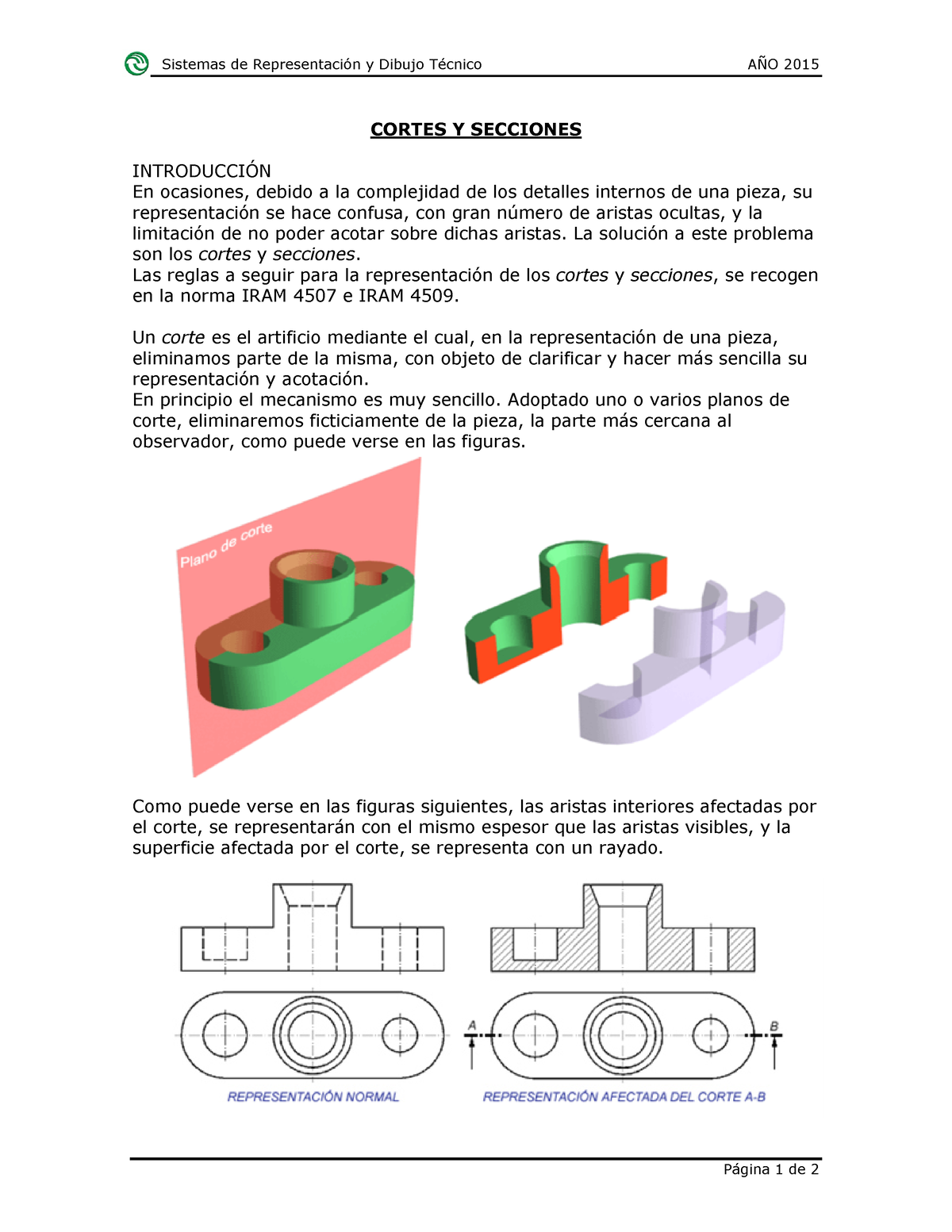 07-Cortes Y Secciones - Dibujo Técnico - Sistemas De Representación Y ...