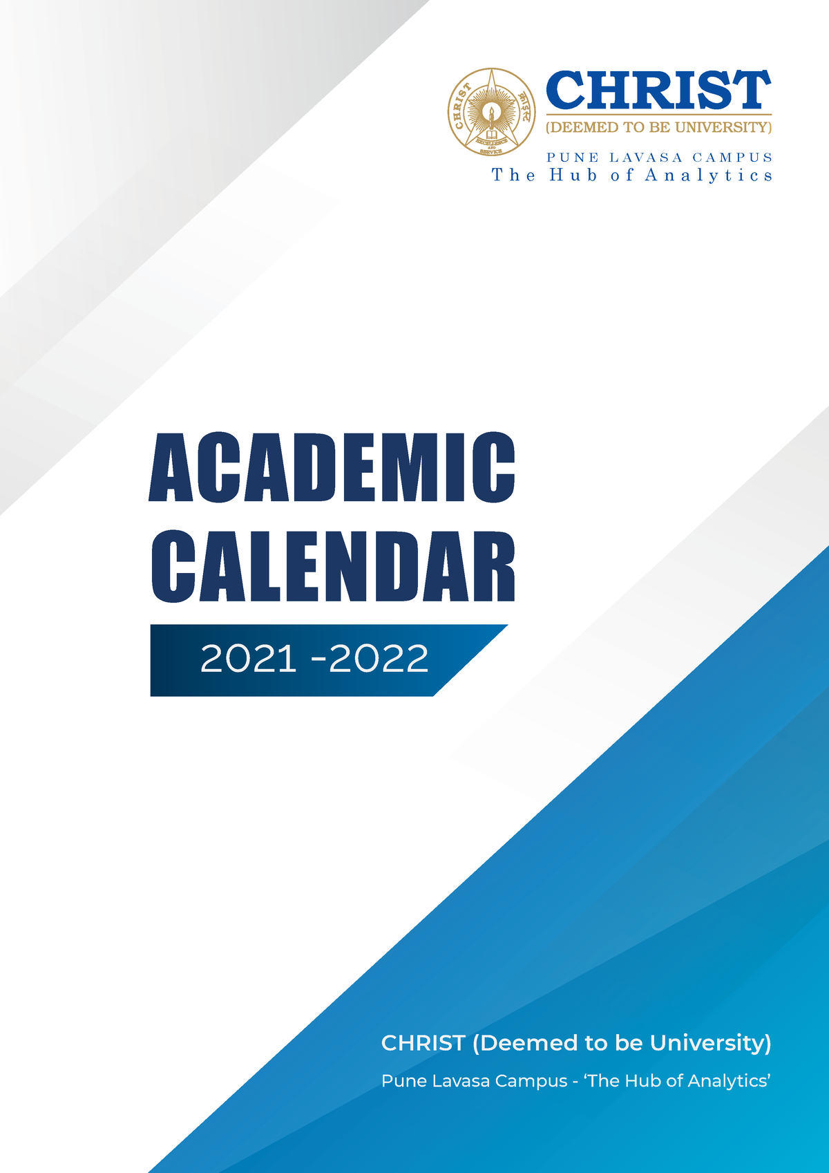 Academic Calender 202124 CU lavasa ACADEMIC CALENDAR CHRIST (Deemed