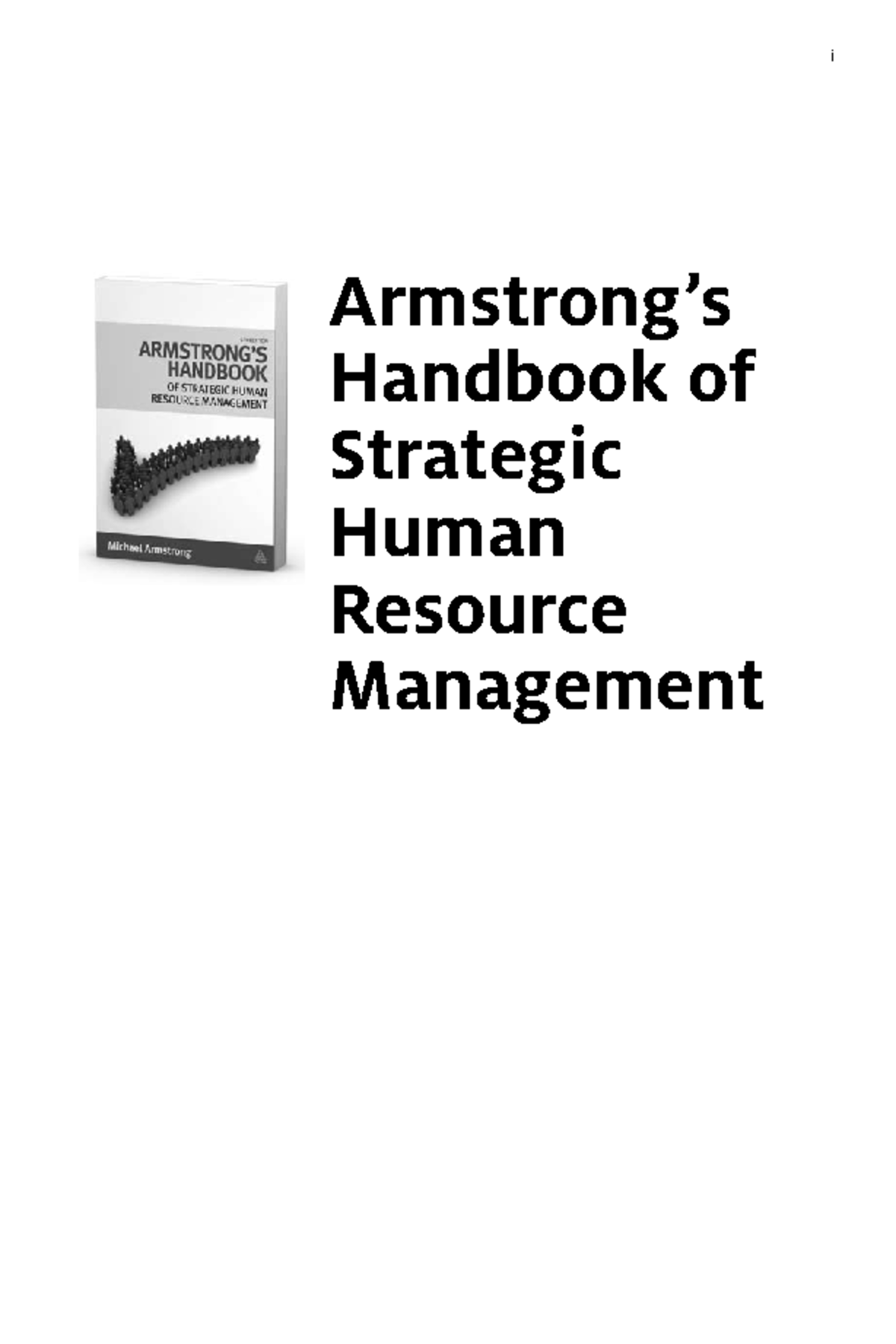 Armstrong’s Handbook of Human Resource Management - Armstrong’s ...