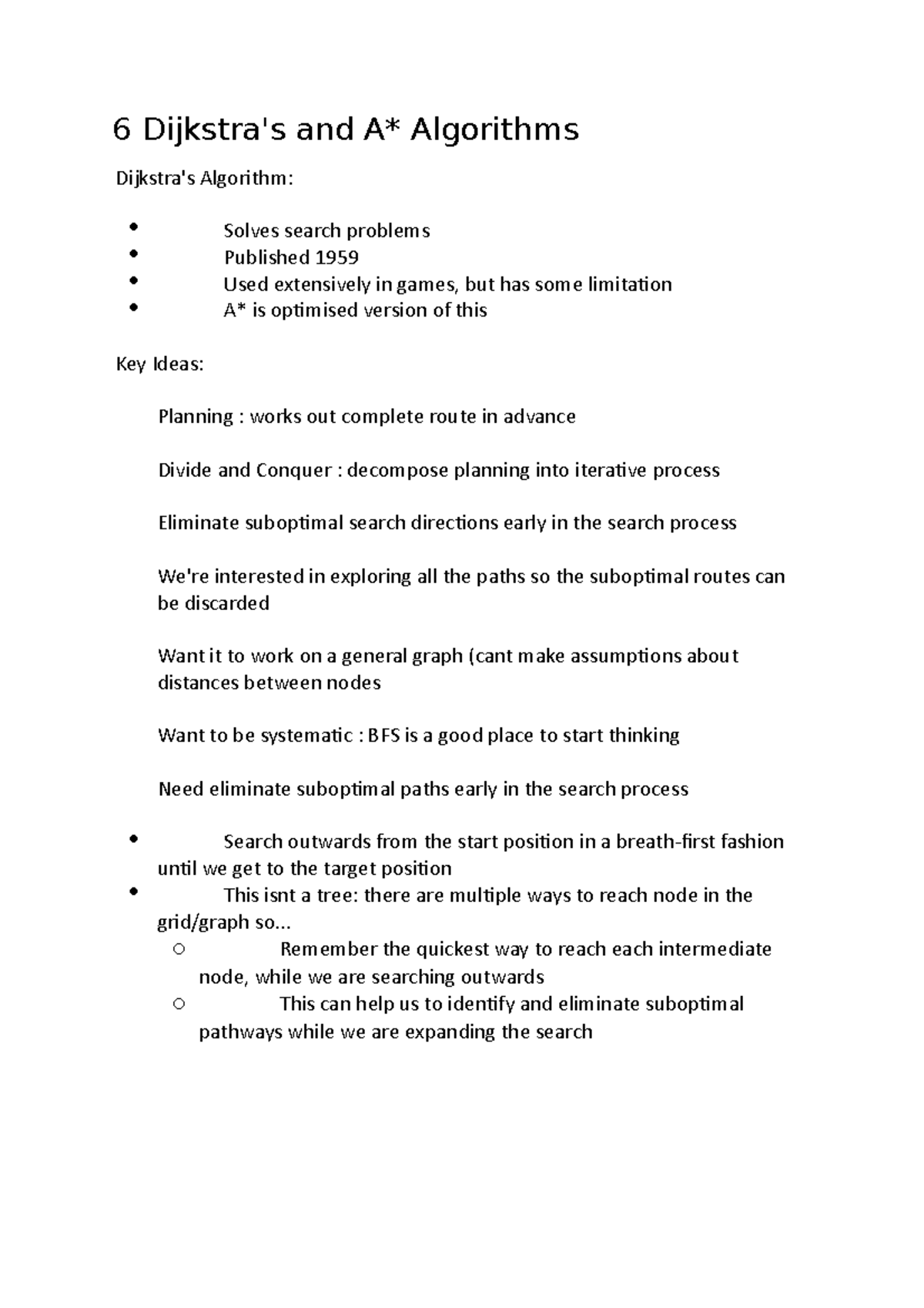 6 Dijkstra's and AStar Algorithms - 6 Dijkstra's and A* Algorithms ...