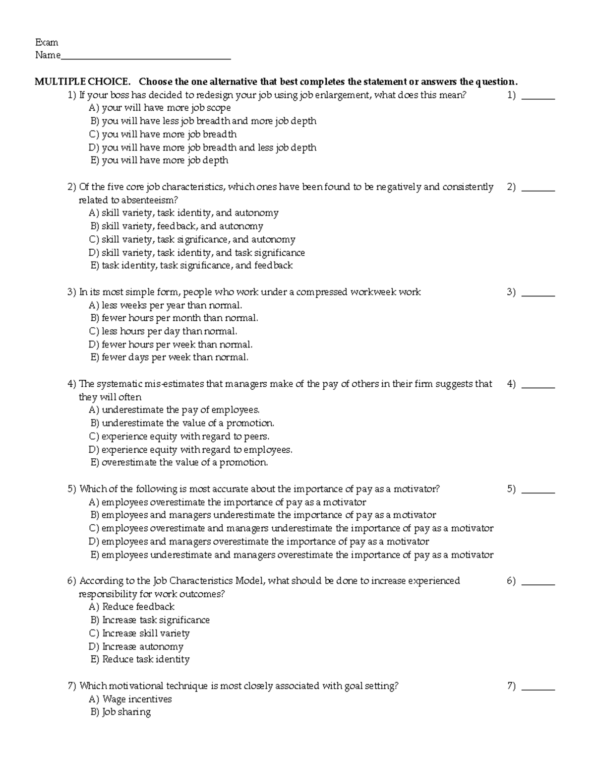 C6 - practice questions for chapter 6 - Exam Name ...