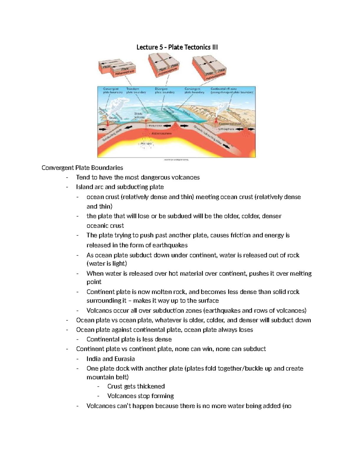 Earthsc 2GG3 - Lec 5 - Lecture notes 5 - Lecture 5 - Plate Tectonics ...