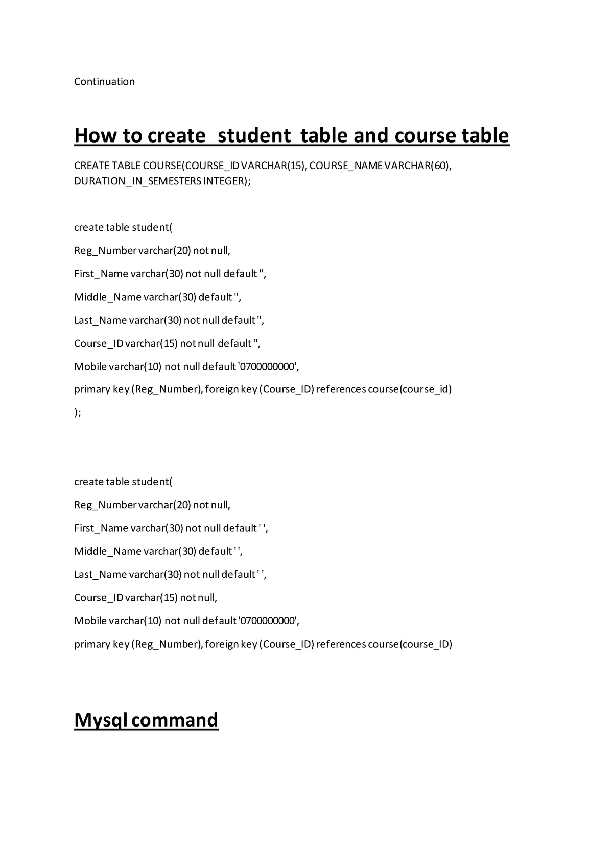 my-sql-exam-2-langauage-continuation-how-to-create-student-table-and