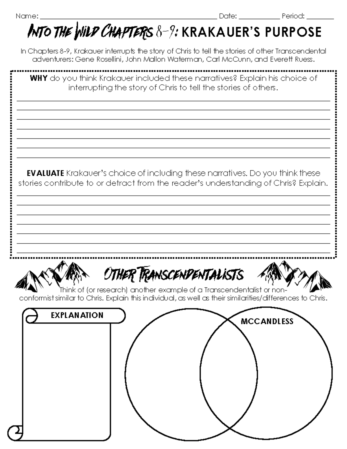 ITW Ch. 8 and 9 wrksht - Name ...