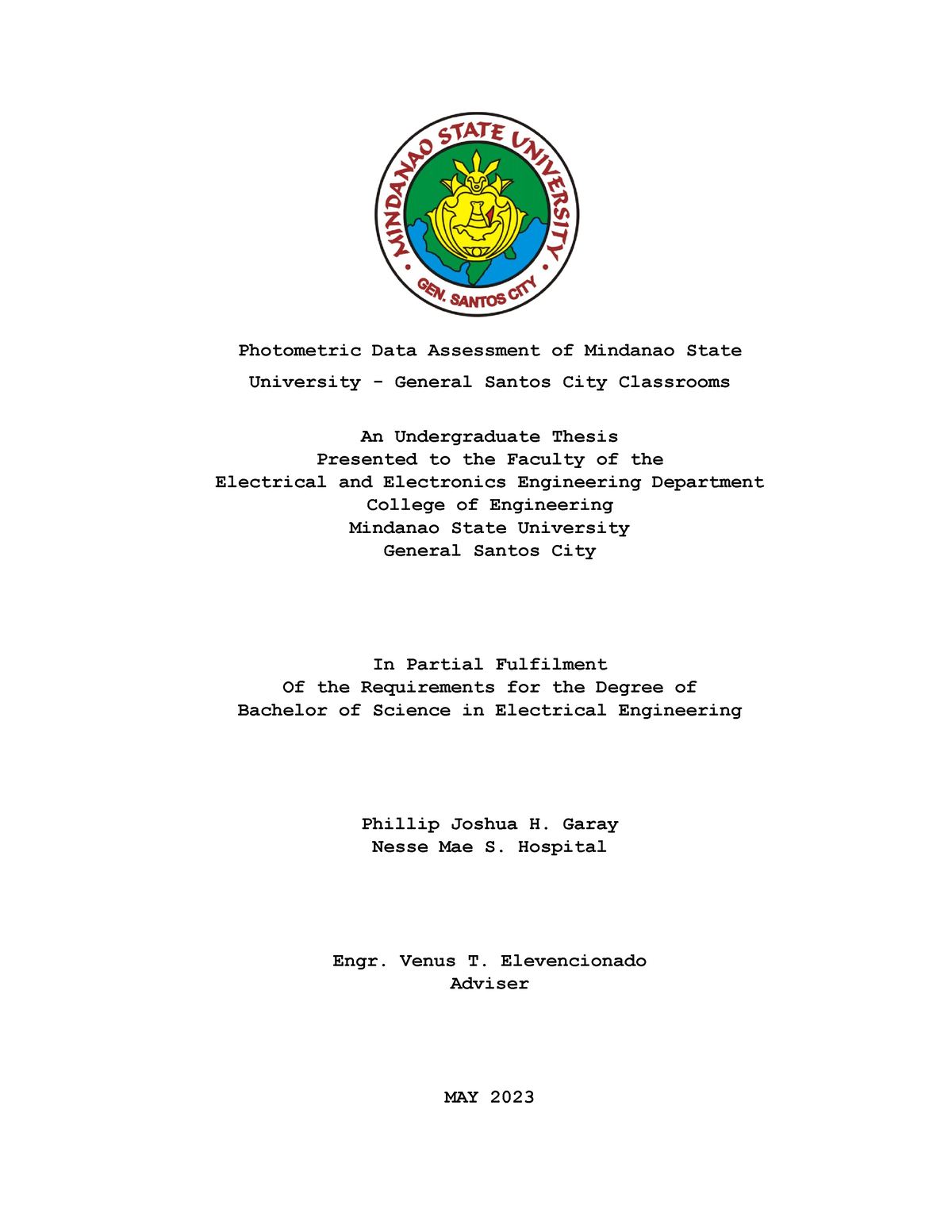 Cover Page 1 Guide For Their Academic Journey Photometric Data