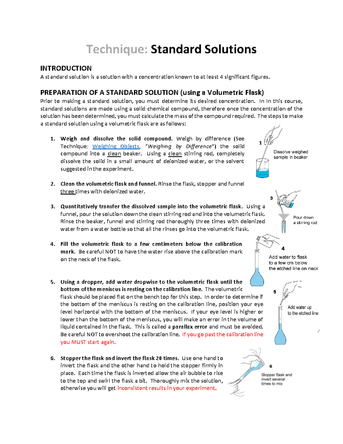 Techniques Standard Solutions - Technique: Standard Solutions ...