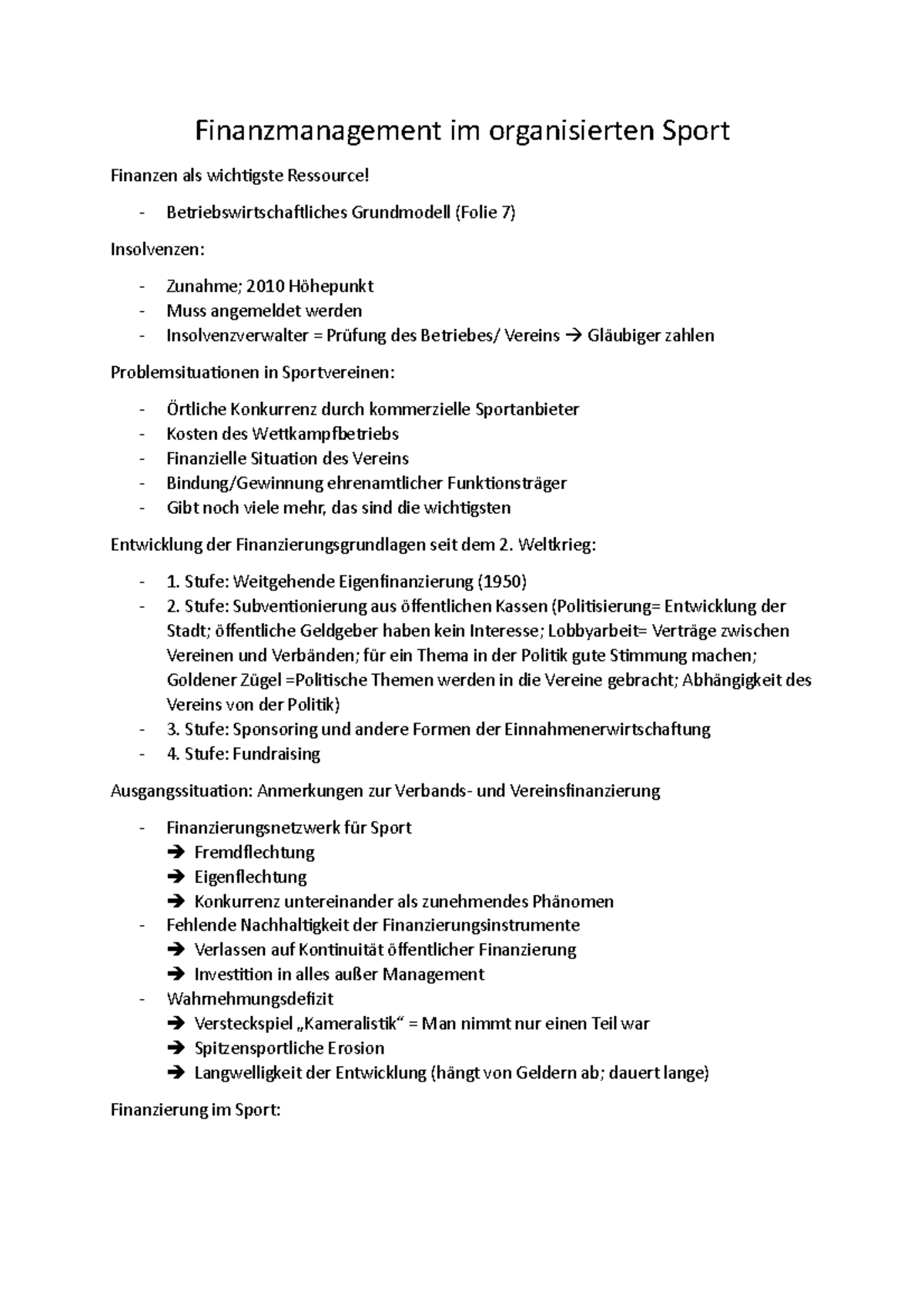 Finanzmanagement im organisierten Sport - Finanzmanagement im ...