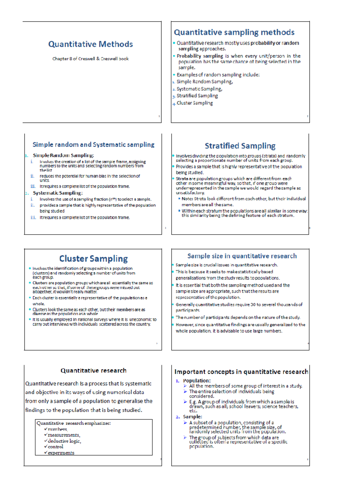 Quantitative Methods PP - JNM 461 - Studocu
