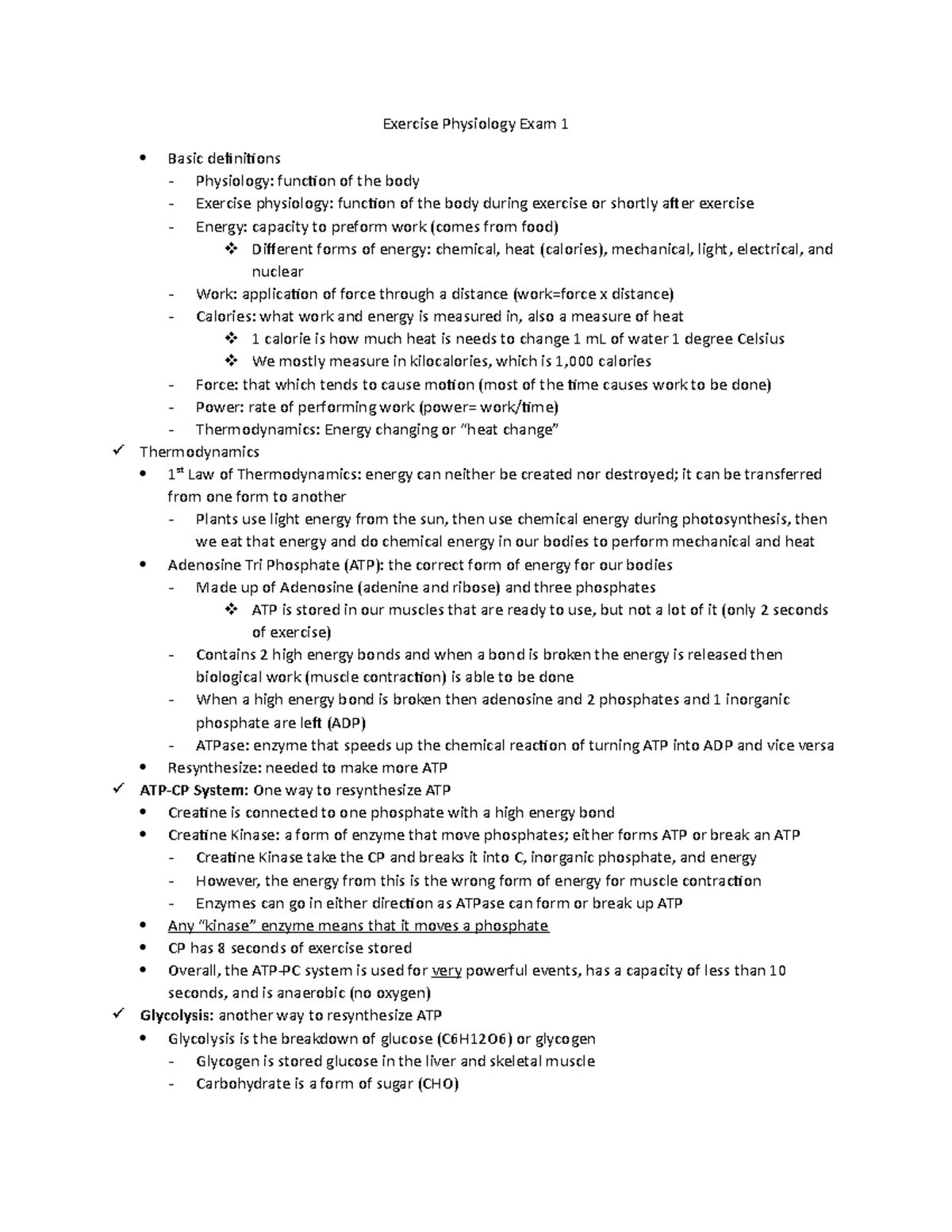 Exercise Physiology Exam 1 - (ketglutarate DH) takes away a hydrogen