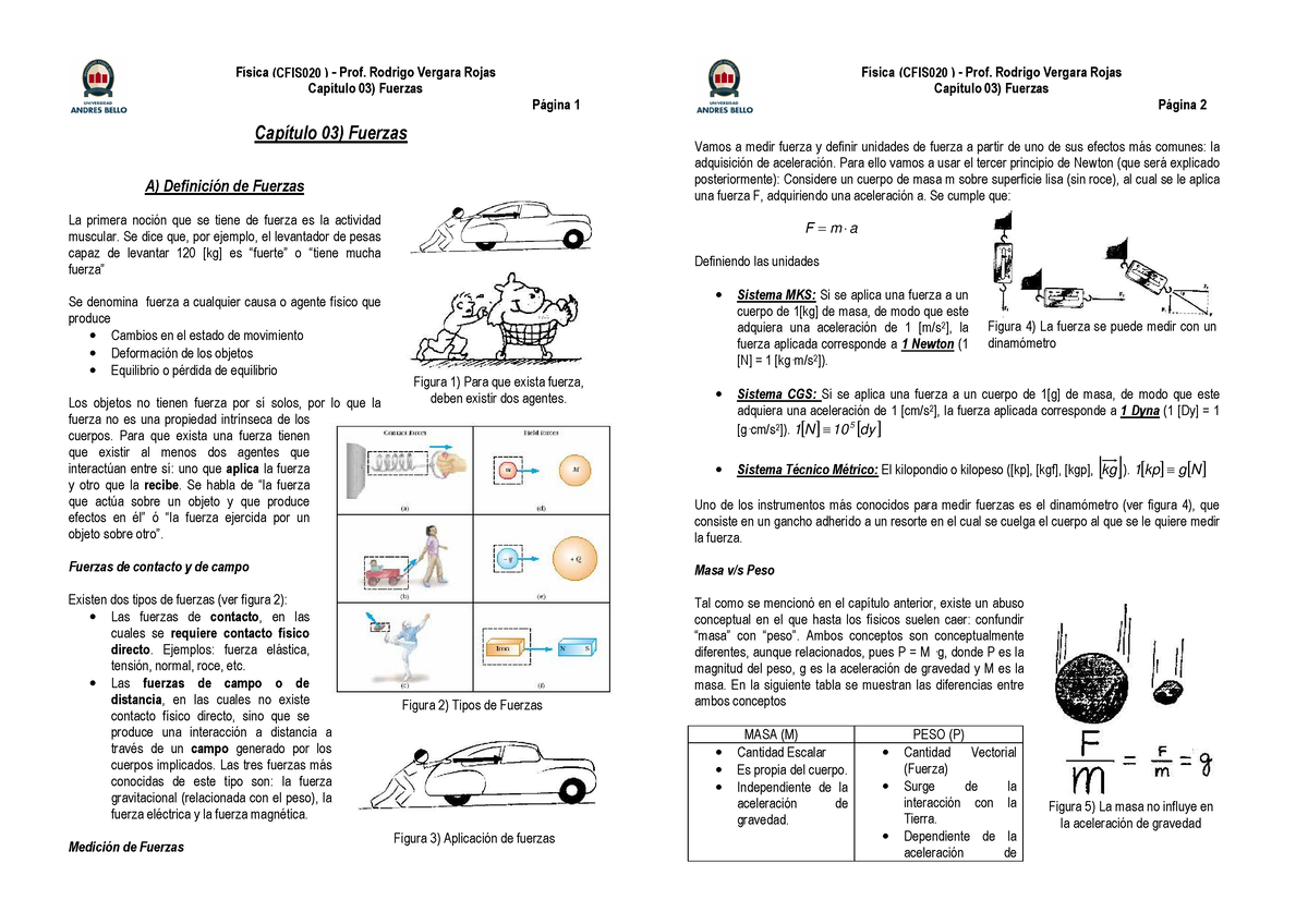 U01 Capítulo 03 Fuerzas (Ed VP) - ! " - Studocu