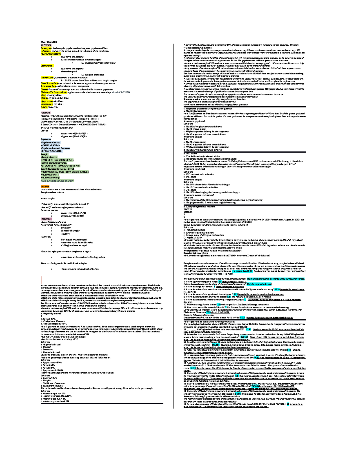 ISDS - ISDS 361A Test 1 Study Guide - Cheat Sheet ISDS: Definitions ...