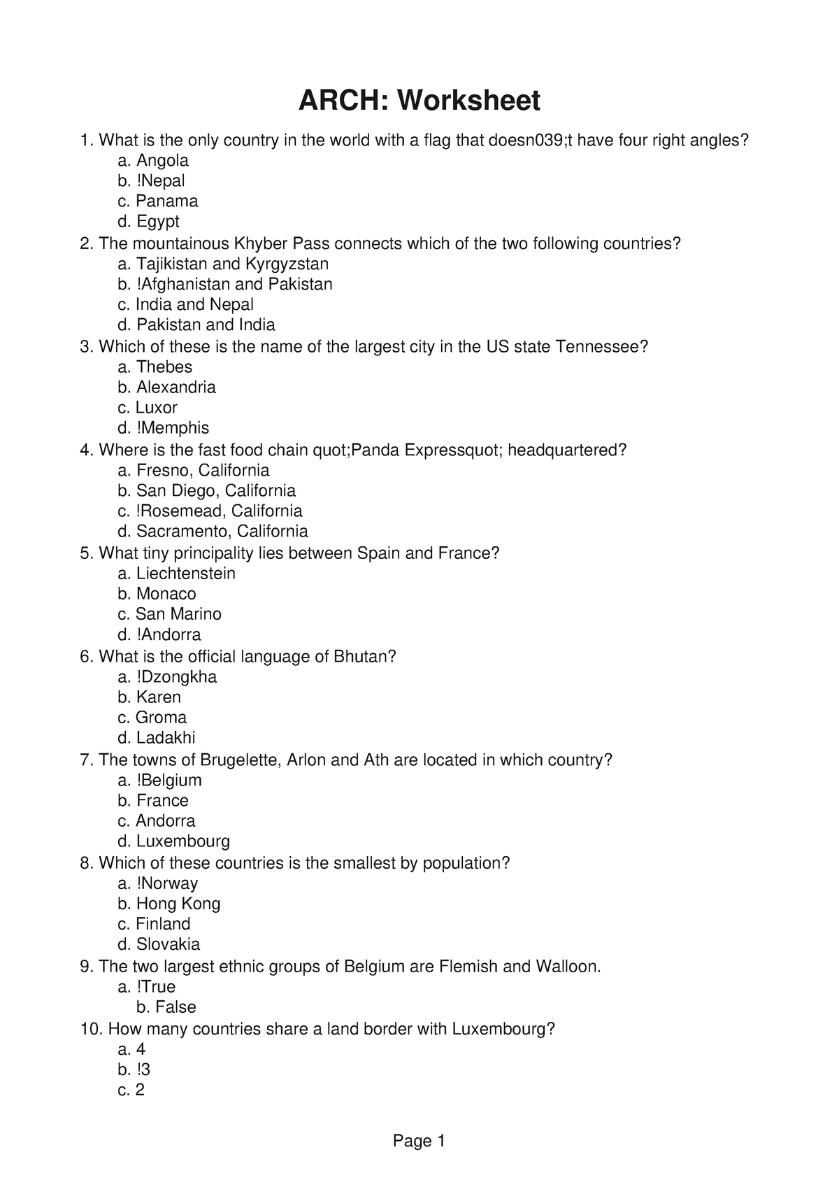 arch161-demo-7-page-1-arch-worksheet-what-is-the-only-country-in-the