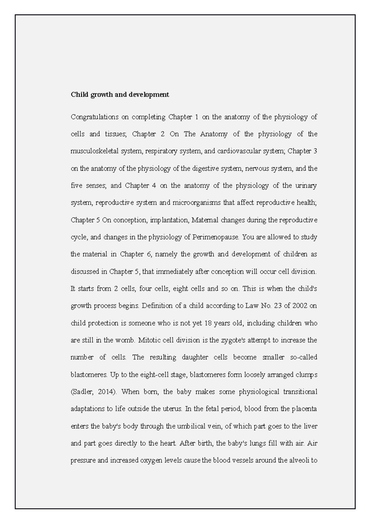 Child Growth And Development Notes Pdf