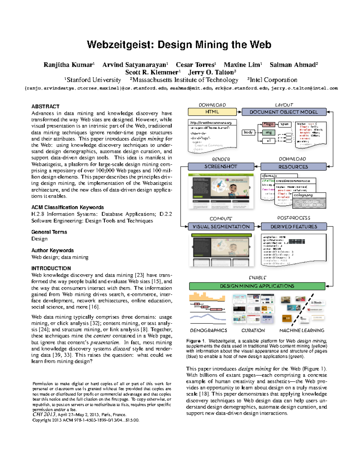 Webzeitgeist Testdata Webzeitgeist Design Mining The Web Ranjitha