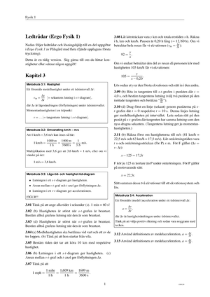 E471262201 - övningar Kapital 3 - Extramaterial Till Ergo Fysik 1 • 47 ...