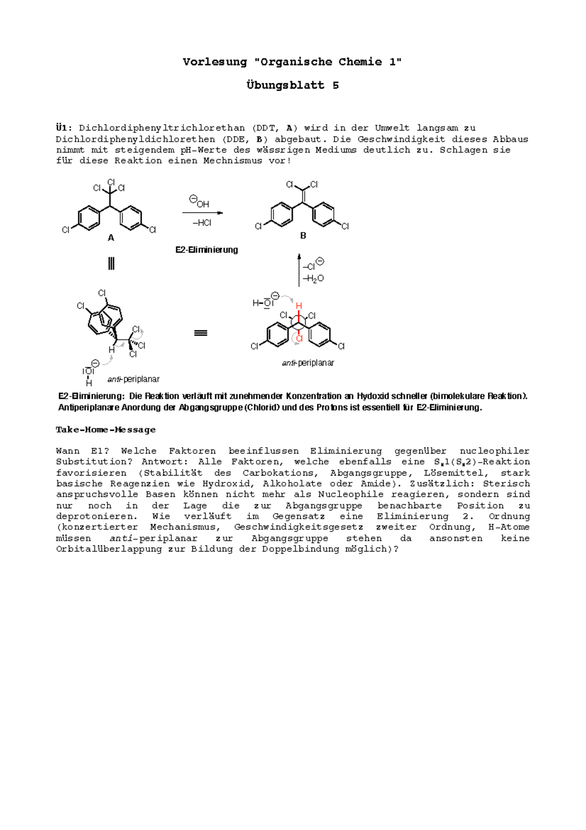 Übungen Zur Vorlesung Organische Chemie-2 - Vorlesung "Organische ...