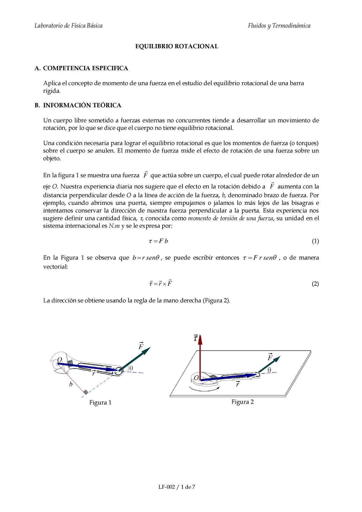 Equilibrio Rotacional - Practica 2 Laboratorio - EQUILIBRIO ROTACIONAL ...