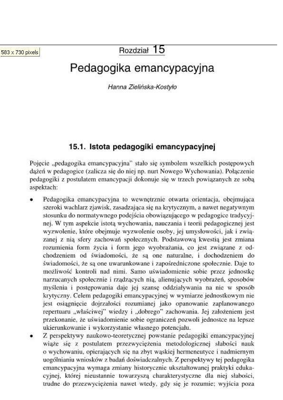 R. 27 Pedagogika Emancypacyjna - Pedagogika II - Studocu