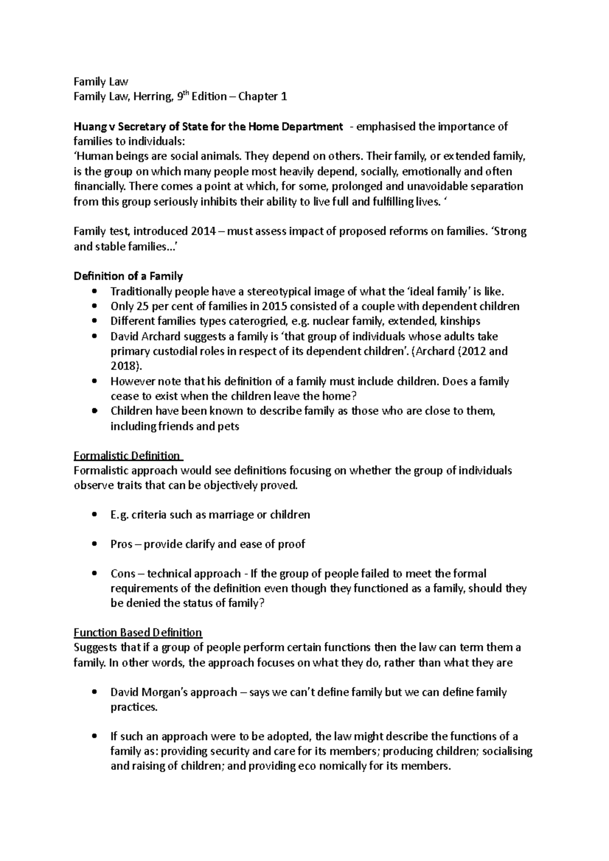 Family Law, Herring, Chapter 1 Reading Family Law Family Law, Herring