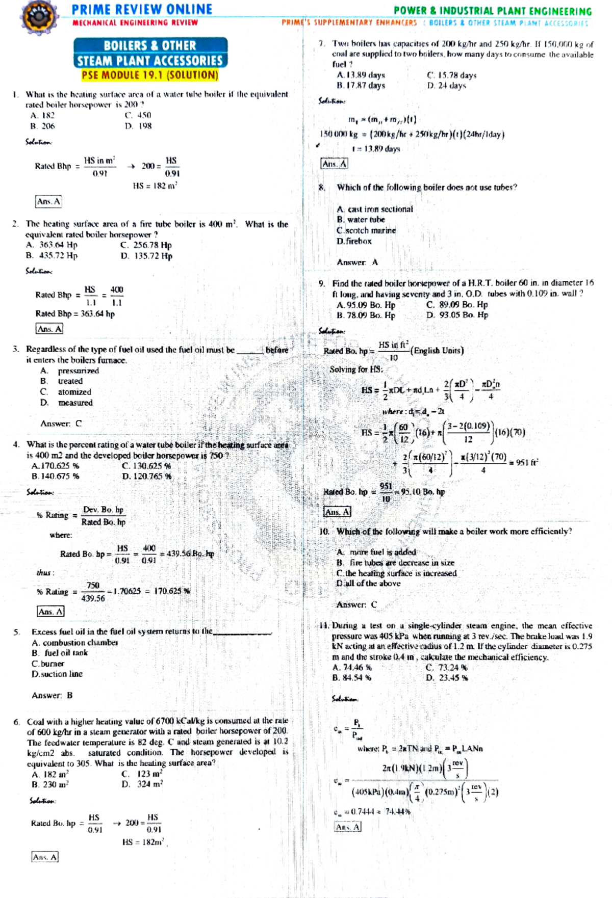 Pdfcoffee - Supplementary - MECHANICAL ENGINEERING REVIEW PRIME'S ...