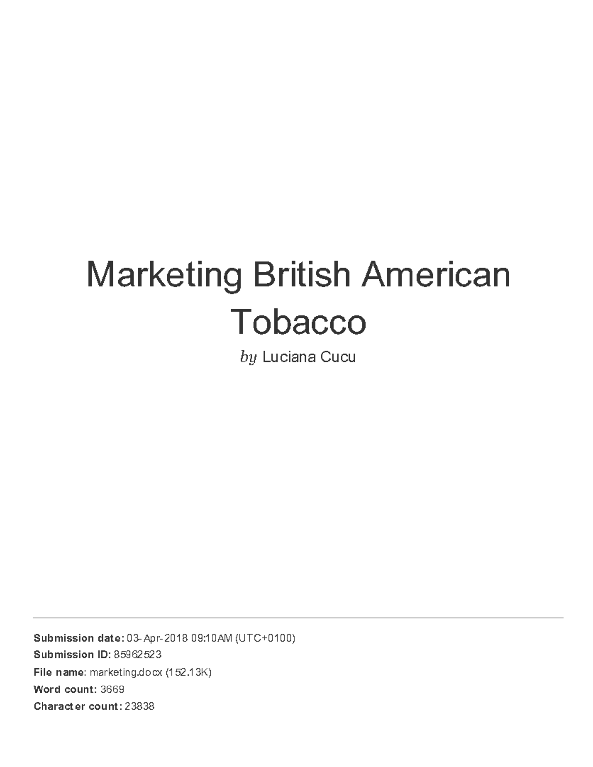 PJ Sample Marketing Principle - Mark 416 - MacEwan - Studocu