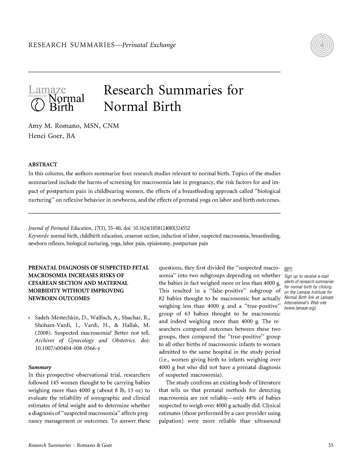 research-summaries-for-normal-birth-pharmacy-studocu