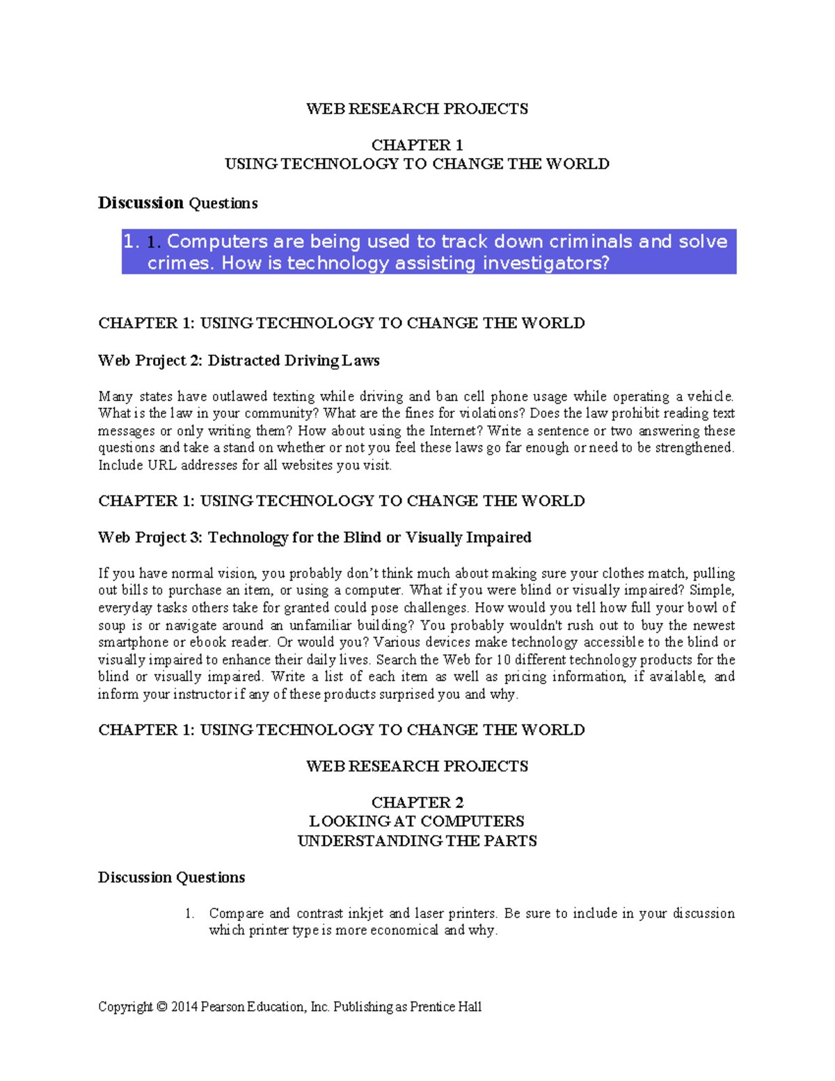 Tia10e web projects-students - chap 1 - 4 - WEB RESEARCH PROJECTS ...