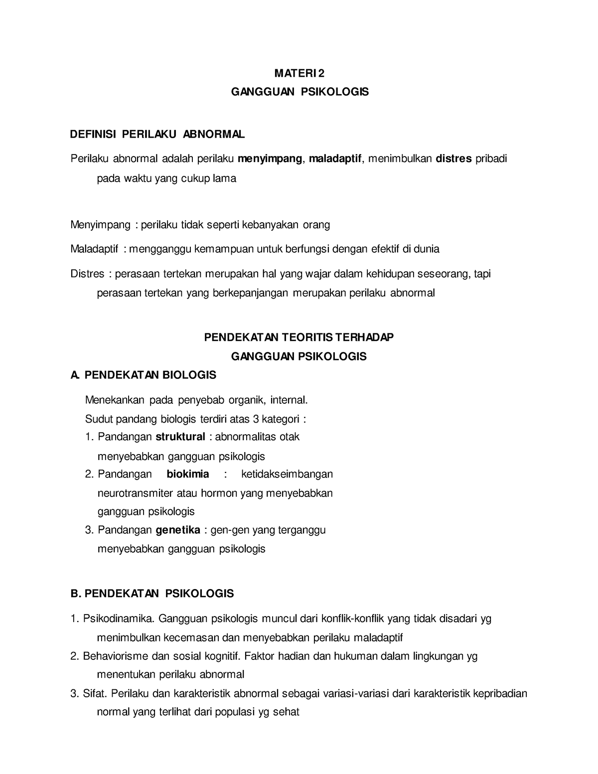 Pengenalan Gangguan Psikologis-1 - MATERI 2 GANGGUAN PSIKOLOGIS ...