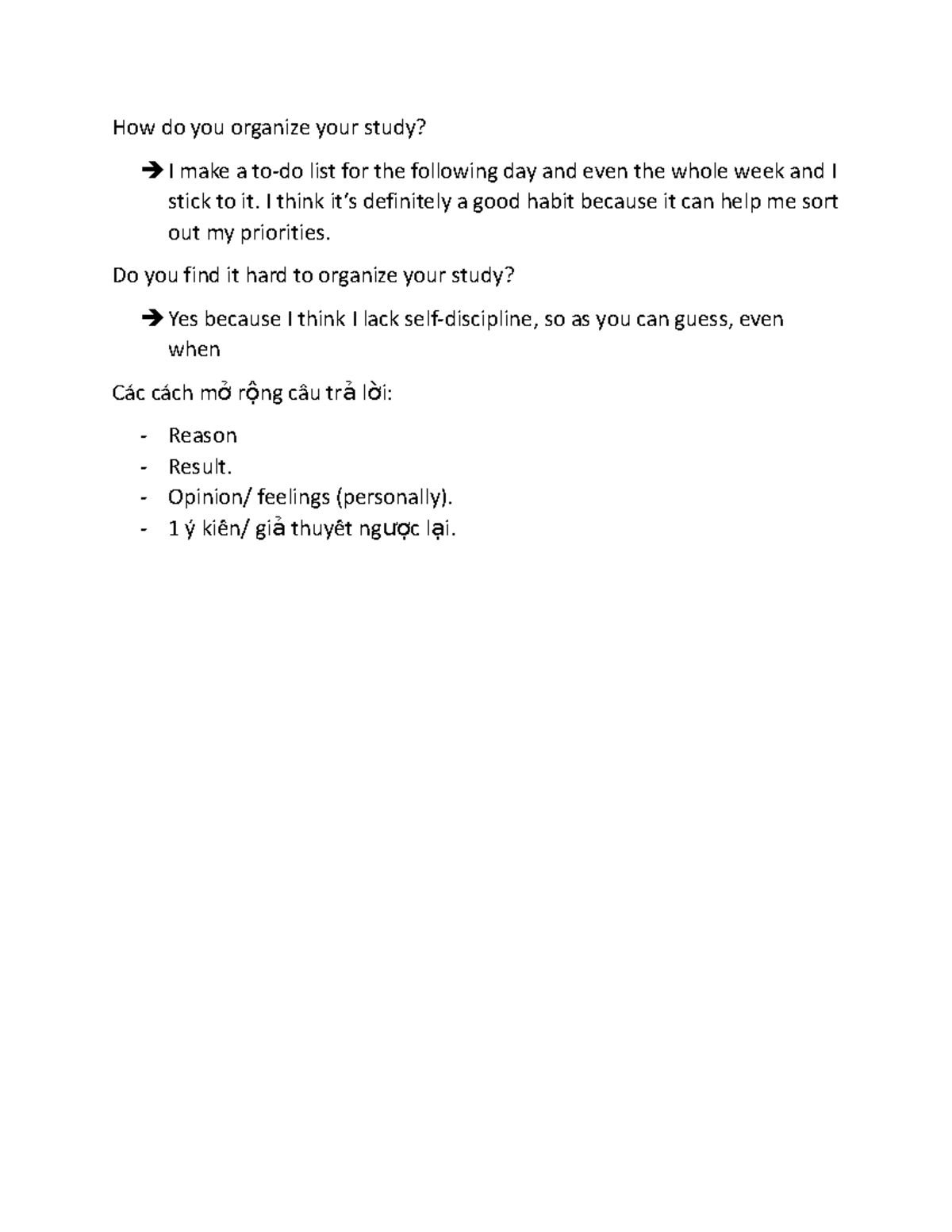 Speakingbuoingay284 How do you organize your study? I make a to