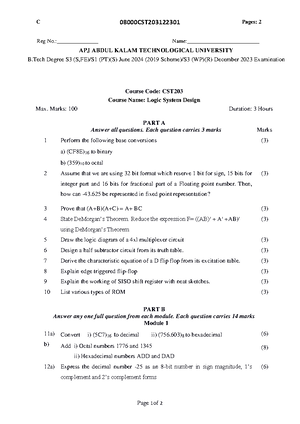 LSD Module 1 notes - Lecture Note Module: I Topic : Number Systems ...