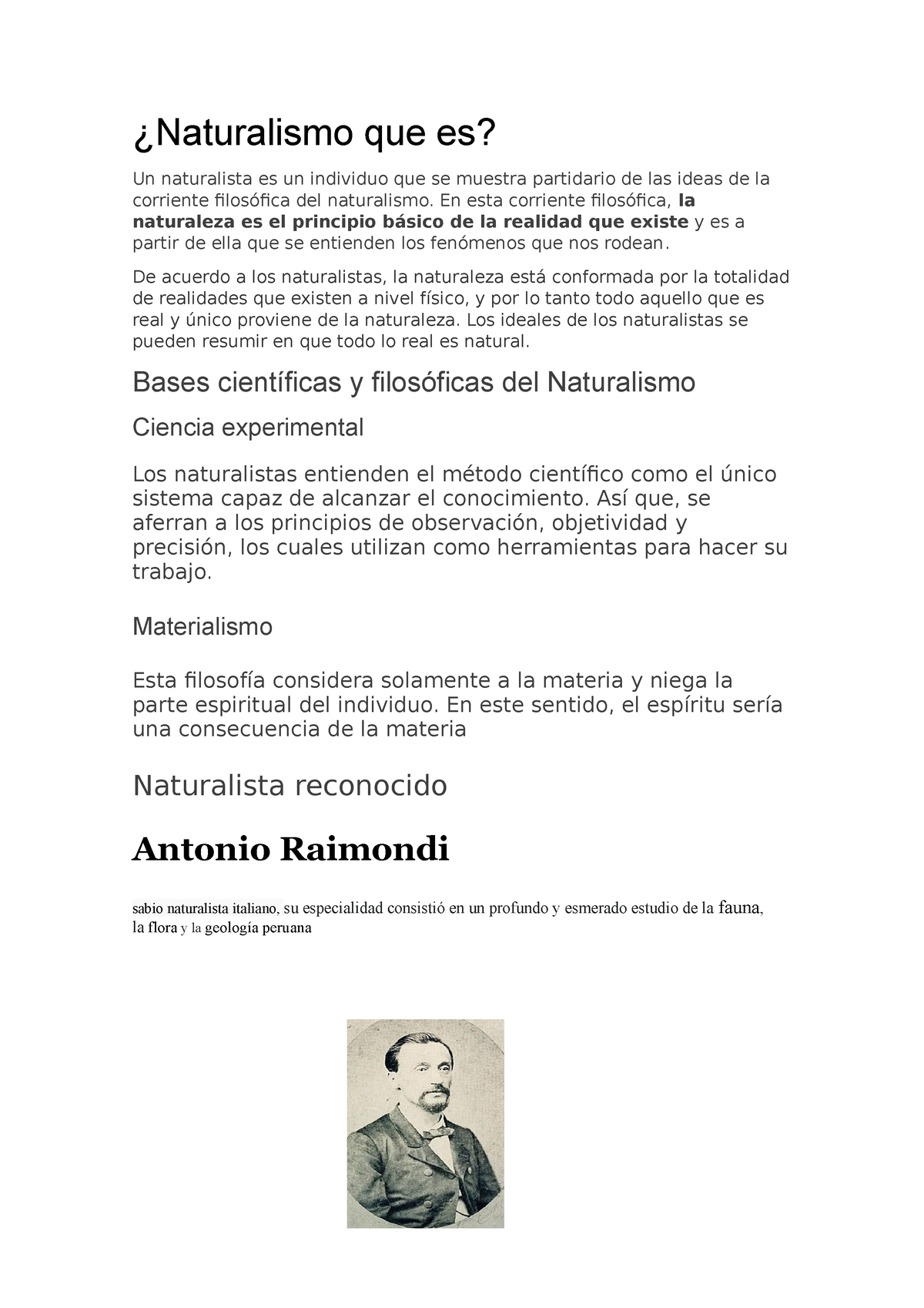 Naturalismo cientifico discount