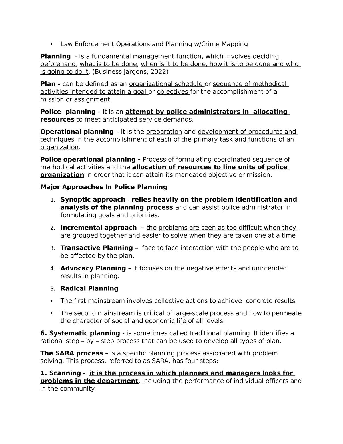 LEA-4-FOR- Reading- Materials - Law Enforcement Operations And Planning ...